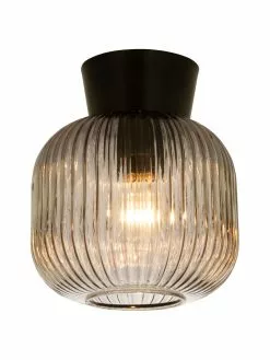 Kleine Deckenleuchte Vanja aus getöntem Glas, Ø 20 x H 24 cm