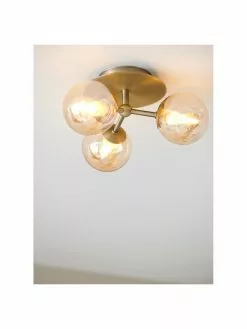 Halo Design Kleine Design Deckenleuchte Atom aus Glas, Ø 26 x H 16 cm -Leuchten Verkaufsladen Kleine Design Deckenleuchte Atom aus Glas 3