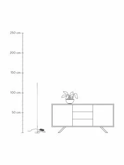 Jotex Kleine Dimmbare LED-Stehlampe Whisper in Silber, Ø 15 x H 125 cm -Leuchten Verkaufsladen Kleine Dimmbare LED Stehlampe Whisper in Silber 2