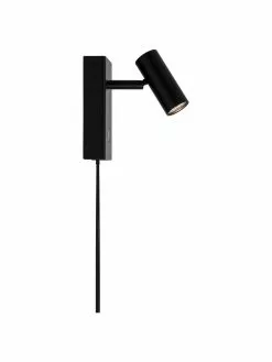 Nordlux Kleine Dimmbare LED-Wandleuchte Omari mit Stecker in Schwarz, B 7 x H 12 cm -Leuchten Verkaufsladen Kleine Dimmbare LED Wandleuchte Omari mit Stecker in Schwarz 4