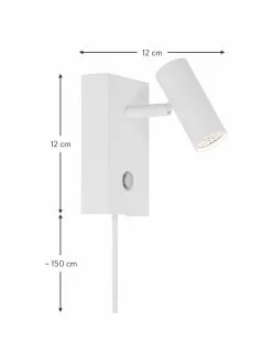 Nordlux Kleine Dimmbare LED-Wandleuchte Omari mit Stecker in Weiß, B 7 x H 12 cmNur noch wenige verfügbar 10 Nordlux Kleine Dimmbare LED-Wandleuchte Omari mit Stecker in Weiß, B 7 x H 12 cmNur noch wenige verfügbar -Leuchten Verkaufsladen Kleine Dimmbare LED Wandleuchte Omari mit Stecker in Weiss 2