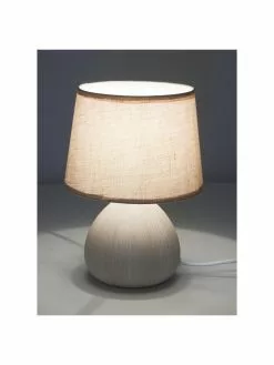 Lucide Kleine Keramik-Tischlampe Ramzi in Beige, Ø 18 x H 26 cm -Leuchten Verkaufsladen Kleine Keramik Tischlampe Ramzi in Beige 4