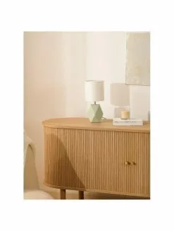 Searchlight Kleine Keramik-Tischlampe Sage in Salbeigr&uuml;n, Ø 15 x H 31 cm -Leuchten Verkaufsladen Kleine Keramik Tischlampe Sage in Salbeigrun 5