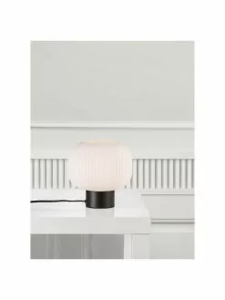 Nordlux Kleine Nachttischlampe Charles aus Opalglas, Ø 20 x H 20 cm -Leuchten Verkaufsladen Kleine Nachttischlampe Charles aus Opalglas 2