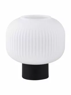 Nordlux Kleine Nachttischlampe Charles aus Opalglas, Ø 20 x H 20 cm