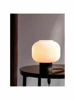 Nordlux Kleine Nachttischlampe Charles aus Opalglas, Ø 20 x H 20 cm -Leuchten Verkaufsladen Kleine Nachttischlampe Charles aus Opalglas 4