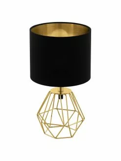 Kleine Nachttischlampe Phil in Schwarz-Gold, Ø 17 x H 31 cm 11 Kleine Nachttischlampe Phil in Schwarz-Gold, Ø 17 x H 31 cm -Leuchten Verkaufsladen Kleine Nachttischlampe Phil in Schwarz Gold 3