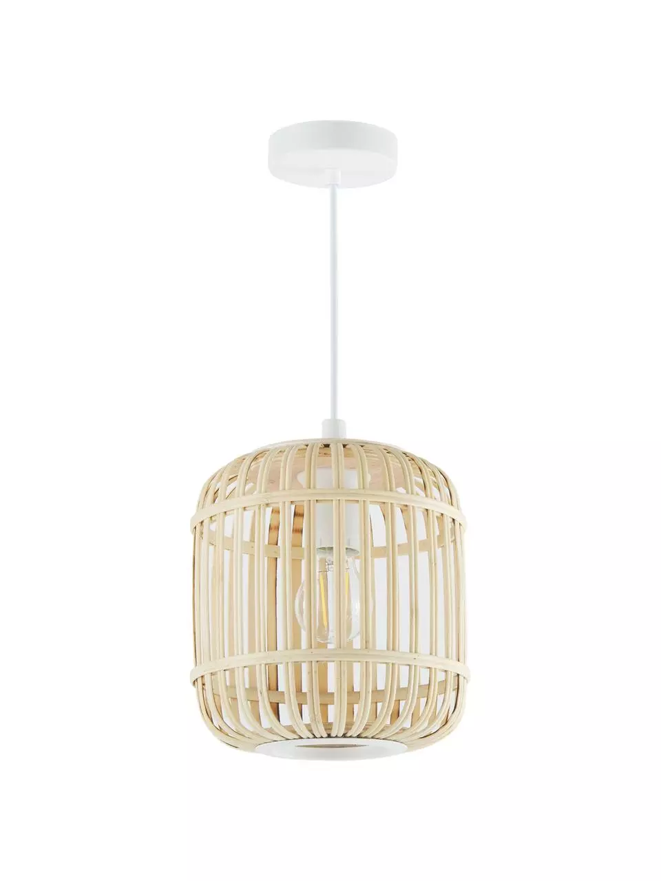 Westwing Collection Kleine Pendelleuchte Adam aus Bambus, Ø 21 x H 24 cm 6 Westwing Collection Kleine Pendelleuchte Adam aus Bambus, Ø 21 x H 24 cm – Bild 4