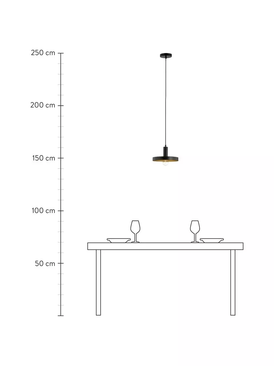 Kleine Pendelleuchte Garni in Schwarz, Ø 25 x H 15 cm 4 Kleine Pendelleuchte Garni in Schwarz, Ø 25 x H 15 cm – Bild 2