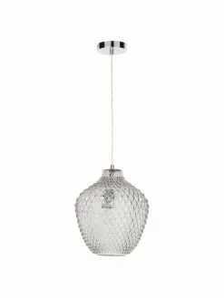 Westwing Collection Kleine Pendelleuchte Lee aus get&ouml;ntem Glas, ∅ 27 x H 33 cm -Leuchten Verkaufsladen Kleine Pendelleuchte Lee aus getontem Glas 2