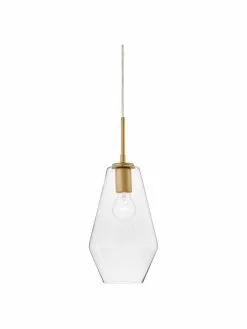Kleine Pendelleuchte Prisma aus Glas, Ø 17 x H 40 cm