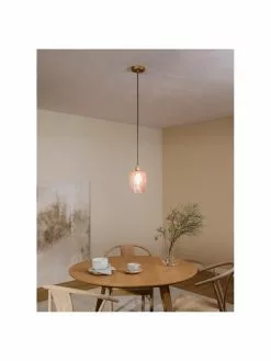 Westwing Collection Kleine Pendelleuchte Rania in Rosa, Ø 14 x H 20 cm -Leuchten Verkaufsladen Kleine Pendelleuchte Rania in Rosa 4