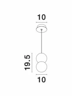 Kleine Pendelleuchte Zero aus Glas und Beton, Ø 10 x H 20 cm -Leuchten Verkaufsladen Kleine Pendelleuchte Zero aus Glas und Beton 8