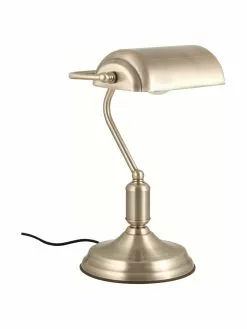 Kleine Retro-Schreibtischlampe Bank aus Metall, B 22 x H 34 cm