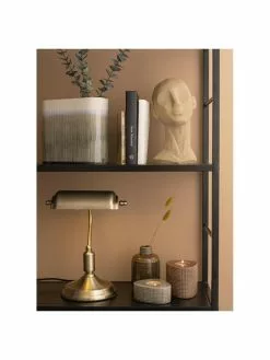 Kleine Retro-Schreibtischlampe Bank aus Metall, B 22 x H 34 cm -Leuchten Verkaufsladen Kleine Retro Schreibtischlampe Bank aus Metall 12