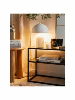 Westwing Collection Kleine Retro-Tischlampe Walter in Weiß, Ø 25 x H 33 cm -Leuchten Verkaufsladen Kleine Retro Tischlampe Walter in Weiss 4