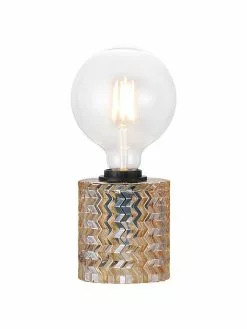 Nordlux Kleine Tischlampe Hollywood aus Glas, Ø 11 x H 13 cm