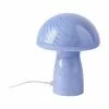 Bahne Kleine Tischlampe Mushroom aus Glas&nbsp;in Blau, Ø 19 x H 23 cm -Leuchten Verkaufsladen Kleine Tischlampe Mushroom aus Glas in Blau