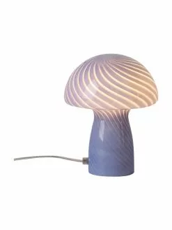 Bahne Kleine Tischlampe Mushroom aus Glas&nbsp;in Blau, Ø 19 x H 23 cm -Leuchten Verkaufsladen Kleine Tischlampe Mushroom aus Glas in Blau 2