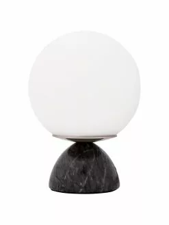 Pauleen Kleine Tischlampe Shining Pearl mit Marmorfuß, Ø 15 x H 21 cm