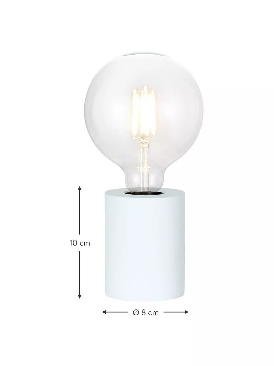 Kleine Tischlampe Tub aus Holz, Ø 8 x H 10 cm 4 Kleine Tischlampe Tub aus Holz, Ø 8 x H 10 cm – Bild 2