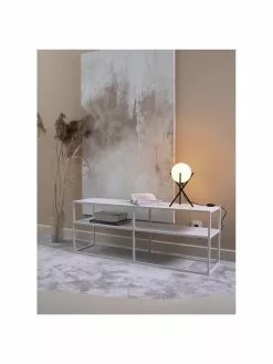 Westwing Collection Kleine Tripod Tischlampe Erik mit Glasschirm, Ø 15 x H 33 cm -Leuchten Verkaufsladen Kleine Tripod Tischlampe Erik mit Glasschirm 2