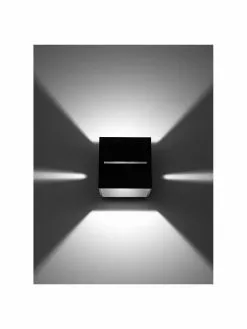 Kleine Wandleuchte Lorum in Schwarz, B 10 x H 10 cm -Leuchten Verkaufsladen Kleine Wandleuchte Lorum in Schwarz 3