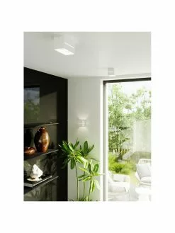 Kleine Wandleuchte Lorum in Wei&szlig;, B 10 x H 10 cmNur noch 1 Artikel verfügbar -Leuchten Verkaufsladen Kleine Wandleuchte Lorum in Weiss 2