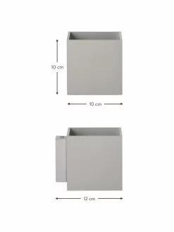 Kleine Wandleuchte Quad in Grau, B 10 x H 10 cmNur noch 1 Artikel verfügbar -Leuchten Verkaufsladen Kleine Wandleuchte Quad in Grau 2