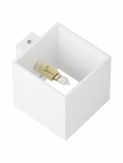 Kleine Wandleuchte Quad in Weiß, B 10 x H 10 cm 13 Kleine Wandleuchte Quad in Weiß, B 10 x H 10 cm -Leuchten Verkaufsladen Kleine Wandleuchte Quad in Weiss 5