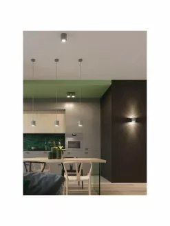 Kleine Wandleuchte Roda in Grau, B 10 x H 10 cm -Leuchten Verkaufsladen Kleine Wandleuchte Roda in Grau 1