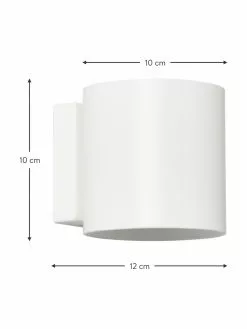 Kleine Wandleuchte Roda in Weiß, B 10 x H 10 cm -Leuchten Verkaufsladen Kleine Wandleuchte Roda in Weiss 2