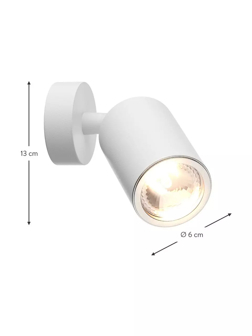Kleiner Verstellbarer Wand- und Deckenstrahler Tori in Weiß, Ø 6 x T 13 cm 5 Kleiner Verstellbarer Wand- und Deckenstrahler Tori in Weiß, Ø 6 x T 13 cm – Bild 3