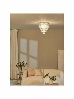 Kristall-Deckenleuchte Gracja in Gold, Ø 40 x H 40 cm -Leuchten Verkaufsladen Kristall Deckenleuchte Gracja in Gold 4