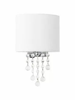 Searchlight Kristall-Wandleuchte Nora mit Schalter, B 18 x H 27 cmNur noch wenige verfügbar