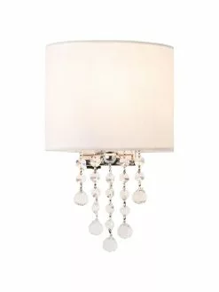 Searchlight Kristall-Wandleuchte Nora mit Schalter, B 18 x H 27 cmNur noch wenige verfügbar -Leuchten Verkaufsladen Kristall Wandleuchte Nora mit Schalter 3