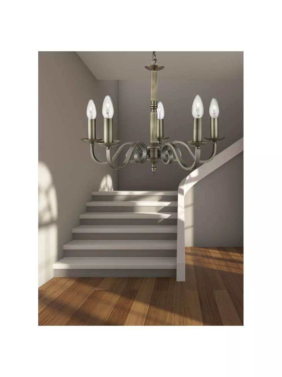 Searchlight Kronleuchter Richmond mit Antik-Finish, Ø 52 x H 56 cmNur noch wenige verfügbar 4 Searchlight Kronleuchter Richmond mit Antik-Finish, Ø 52 x H 56 cmNur noch wenige verfügbar – Bild 2