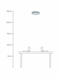 Westwing Collection LED-Deckenleuchte Helen in Grau, Ø 35 x H 7 cm -Leuchten Verkaufsladen LED Deckenleuchte Helen in Grau 2