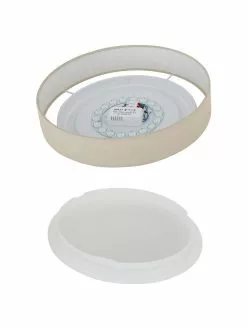 Westwing Collection LED-Deckenleuchte Helen in Taupe, Ø 35 x H 7 cm -Leuchten Verkaufsladen LED Deckenleuchte Helen in Taupe 5