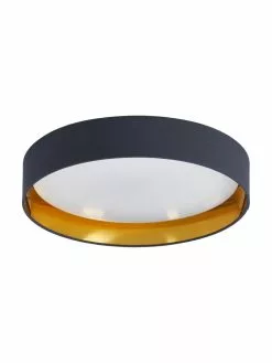 Westwing Collection LED-Deckenleuchte Mallory in Dunkelblau, Ø 41 x H 10 cm