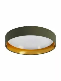 Westwing Collection LED-Deckenleuchte Mallory in Grün, Ø 41 x H 10 cm