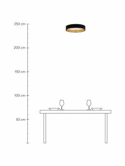 Westwing Collection LED-Deckenleuchte Mallory in Schwarz, Ø 41 x H 10 cm -Leuchten Verkaufsladen LED Deckenleuchte Mallory in Schwarz 2