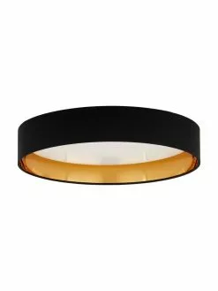 Westwing Collection LED-Deckenleuchte Mallory in Schwarz, Ø 41 x H 10 cm