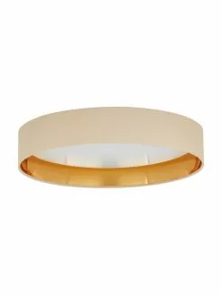 Westwing Collection LED-Deckenleuchte Mallory in Taupe, Ø 41 x H 10 cm