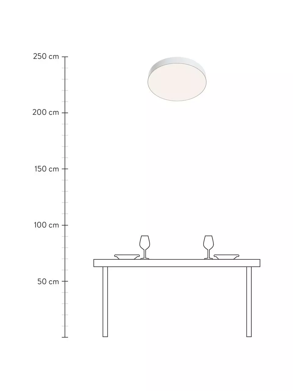 LED-Deckenleuchte Zon in Weiß, Ø 40 x H 6 cm 4 LED-Deckenleuchte Zon in Weiß, Ø 40 x H 6 cm – Bild 2