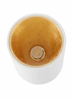 Westwing Collection LED-Deckenspot Marty in Weiß-Gold mit Antik-Finish, Ø 10 x H 12 cm -Leuchten Verkaufsladen LED Deckenspot Marty in Weiss Gold mit Antik Finish 3