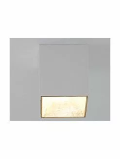 Westwing Collection LED-Deckenspot Marty in Wei&szlig;-Gold mit Antik-Finish, B 10 x H 12 cm -Leuchten Verkaufsladen LED Deckenspot Marty in Weiss Gold mit Antik Finish 9