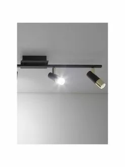 Westwing Collection LED-Deckenstrahler Bobby in Schwarz-Gold, B 86 x H 13 cm -Leuchten Verkaufsladen LED Deckenstrahler Bobby in Schwarz Gold 3