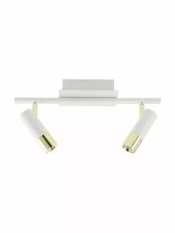 Westwing Collection LED-Deckenstrahler Bobby in Weiß-Gold, B 47 x H 13 cm