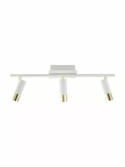 Westwing Collection LED-Deckenstrahler Bobby in Weiß-Gold, B 66 x H 13 cm